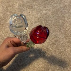 2 BEAUTIFUL glass roses!